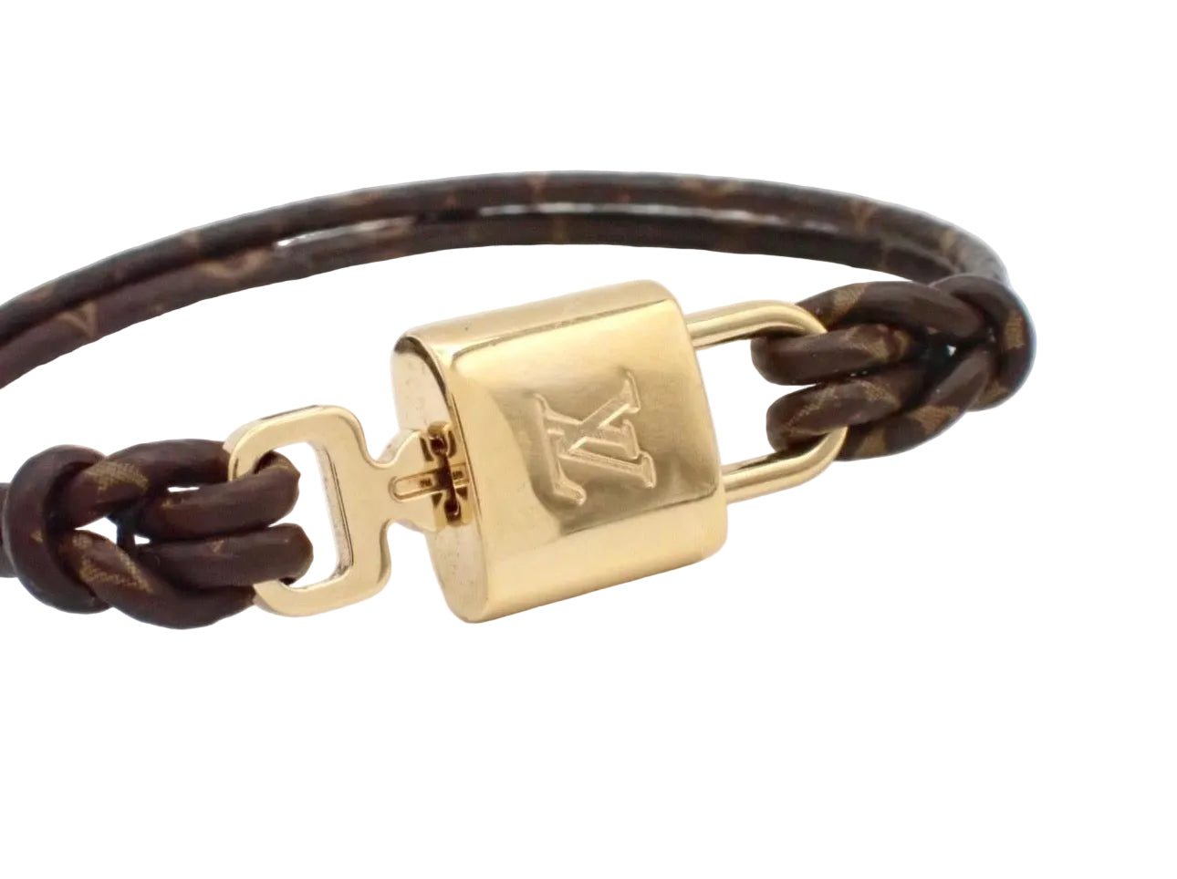 Pre-Owned Louis Vuitton LV Padlock Bracelet (Monogram) LOU.J.1007