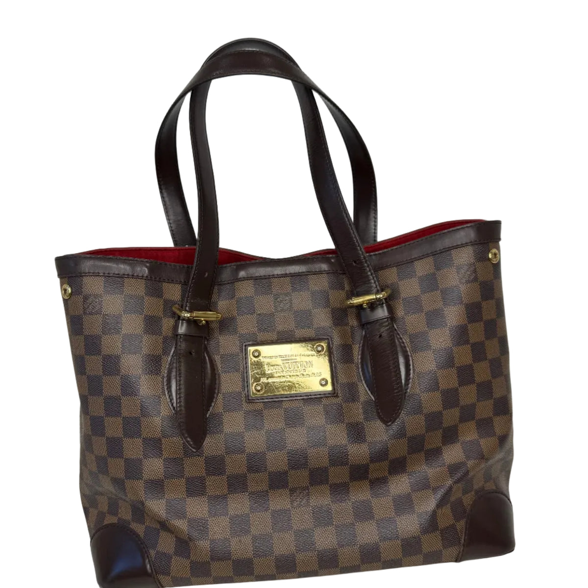 Pre-Owned Louis Vuitton Hampstead MM Damier Ebene Coated Canvas Tote LOU.B.1165