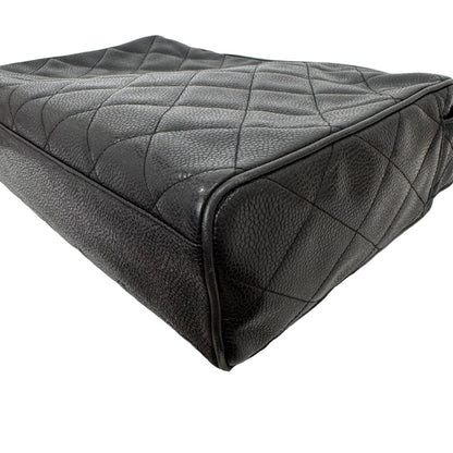 Pre-Owned Chanel Vintage Coco 3 Series Large Caviar Leather Camera Bag (Black) CHA.B.1022