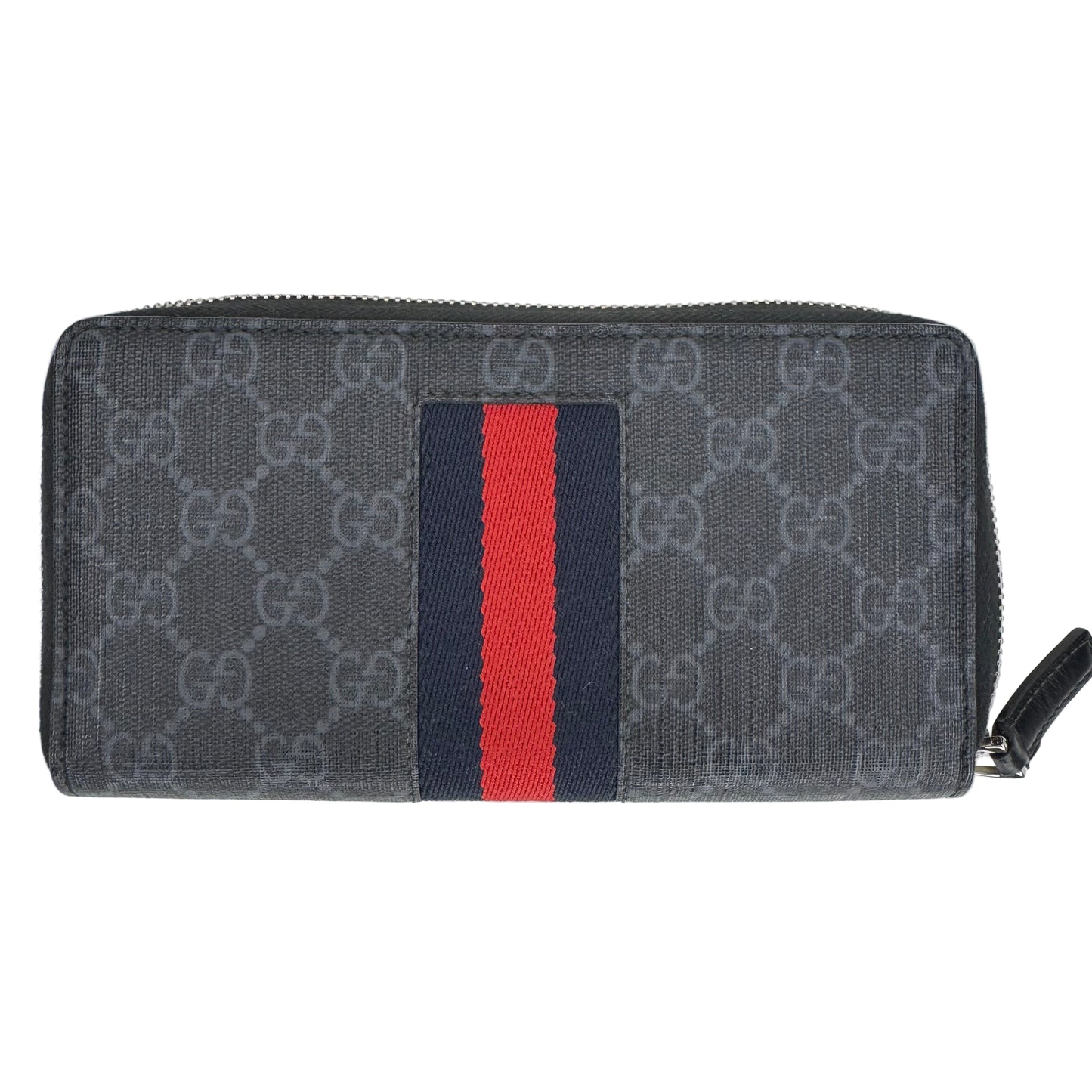 Pre-Owned Gucci Web GG Supreme Coated Canvas Long Zippy Wallet GUC.S.1024