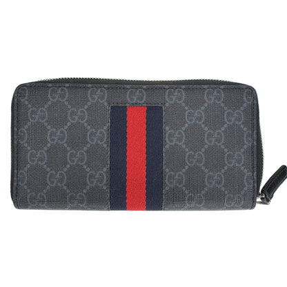 Pre-Owned Gucci Web GG Supreme Coated Canvas Long Zippy Wallet GUC.S.1024