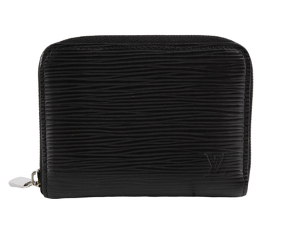 Pre-owned Louis Vuitton Zippy Coin Purse Epi Leather Wallet (Black) LOU.S.1133