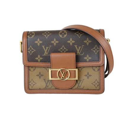 Pre-Owned Louis Vuitton Dauphine Mini Monogram Reverse Canvas Shoulder LOU.B.1145
