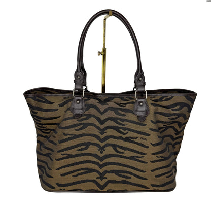 Pre-Owned Fendi Small Tiger Print Tote FEN.B.1004
