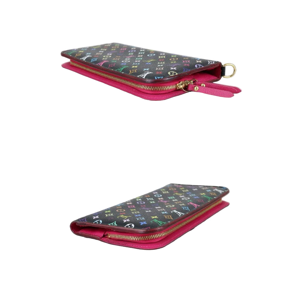 Pre-Owned Louis Vuitton Insolite Long Wallet Monogram Multicolor Takashi Murakami (Black) LOU.S.1104