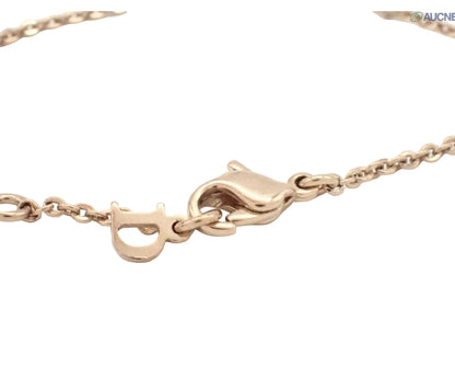 Pre-Owned Christian Dior CD Gold Plated Swing Charm Bracelet Necklace DIO.J.1007