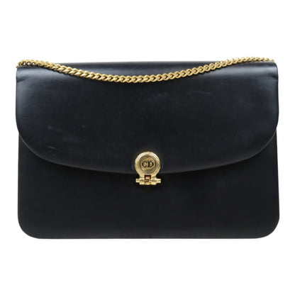 Pre-Owned Dior Vintage Box Calf Shoulder Bag (Navy)