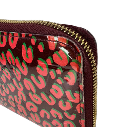 Pre-Owned Louis Vuitton Zippy Stephen Sprouse Leopard Graffiti Vernis Leather Wallet LOU.S.1293