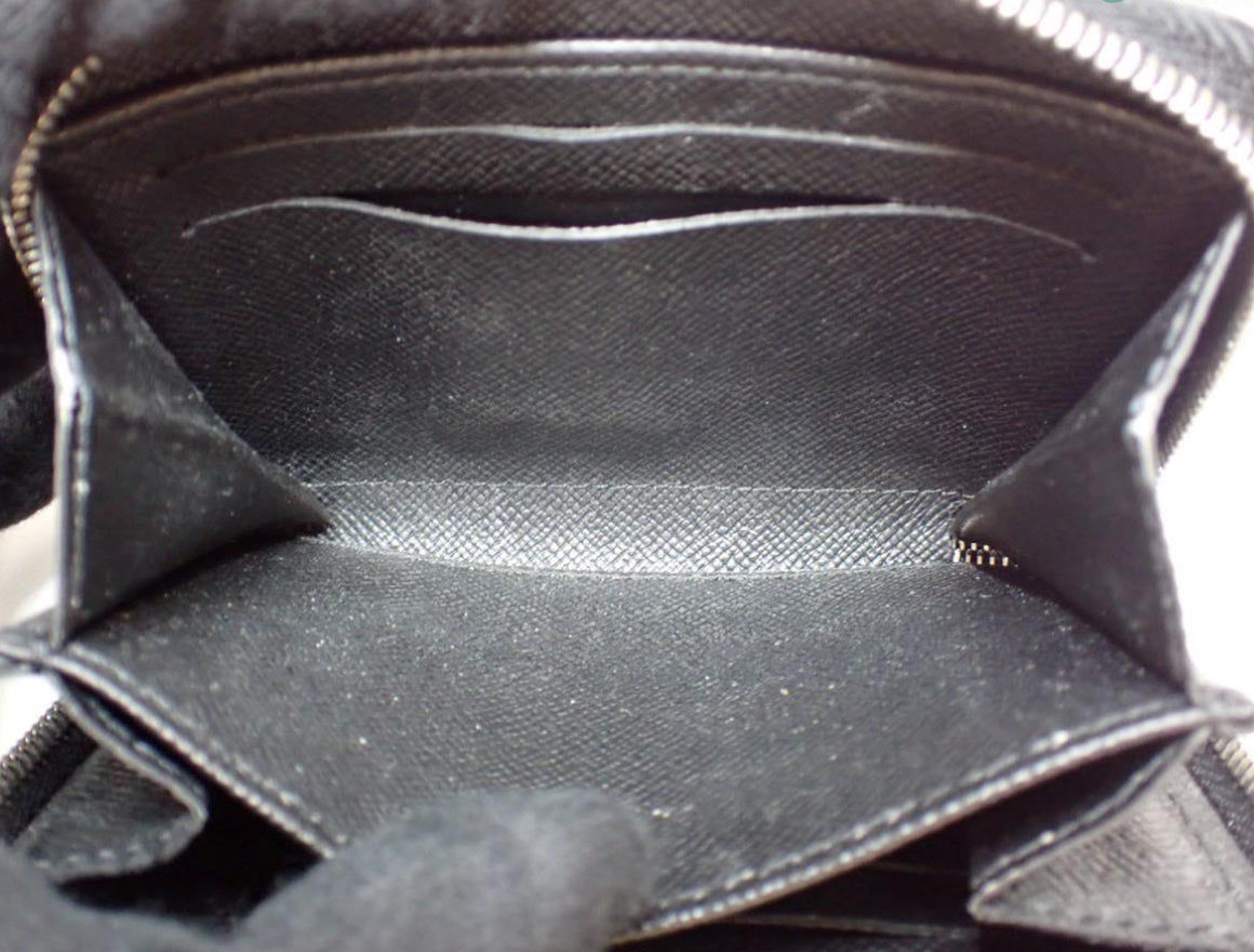 Pre-owned Louis Vuitton Zippy Coin Purse Epi Leather Wallet (Black) LOU.S.1133