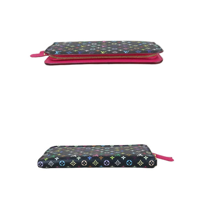 Pre-Owned Louis Vuitton Insolite Long Wallet Monogram Multicolor Takashi Murakami (Black) LOU.S.1104