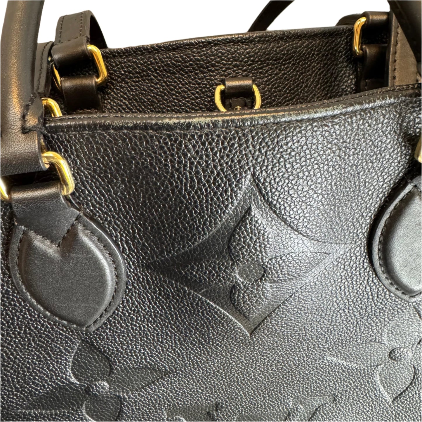 Pre-Owned Louis Vuitton OnTheGo GM Empreinte Leather Tote (Black)