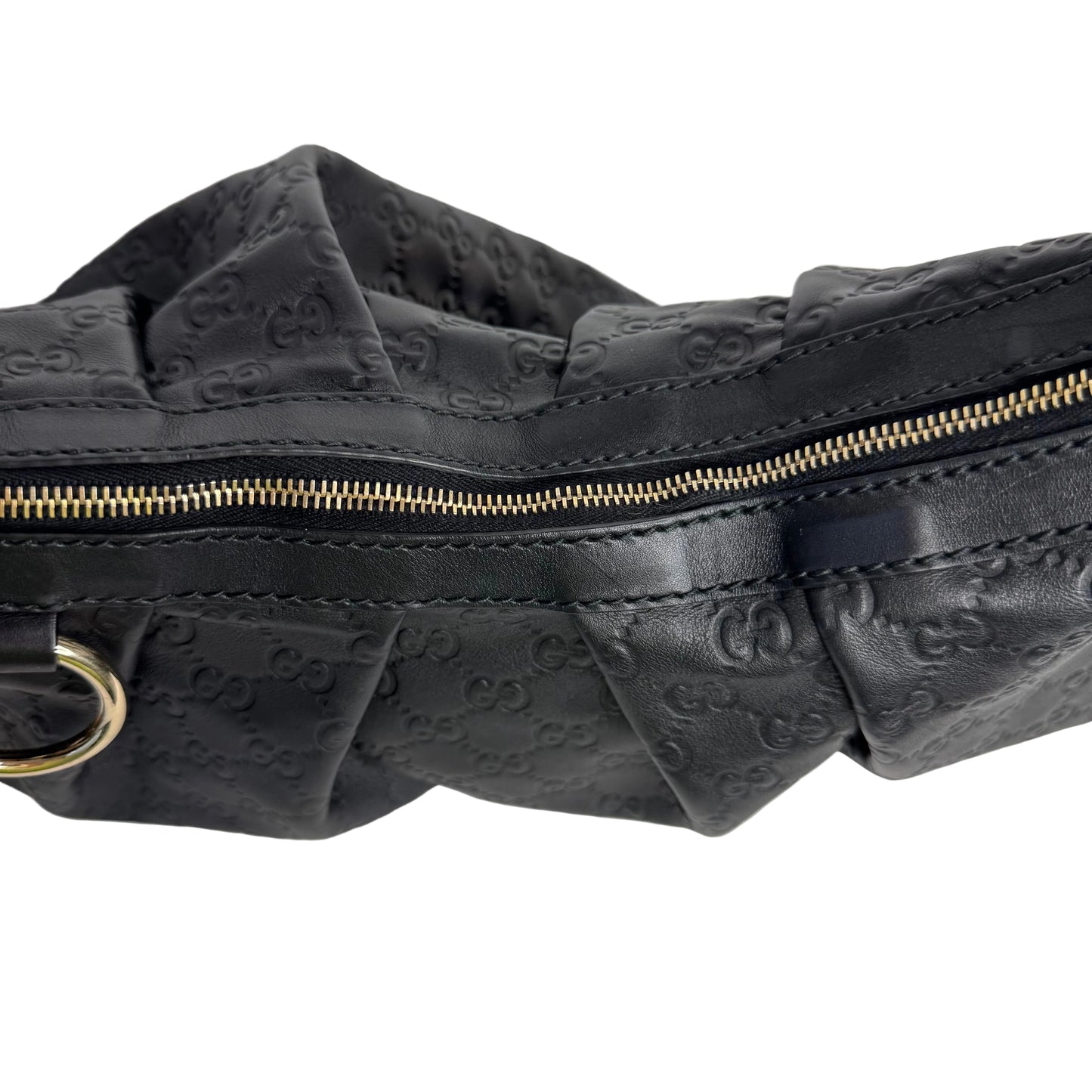 Pre-Owned Gucci Sukey Leather Guccissima Hobo(Black) GUC.B.1084