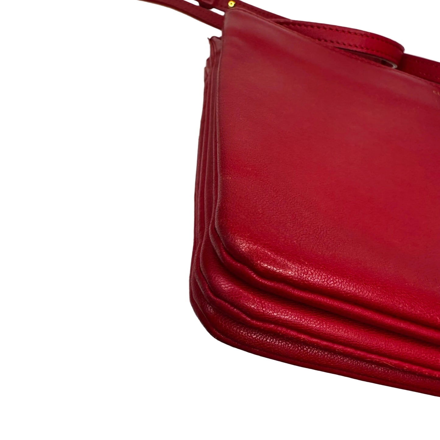 Pre-Owned Celine Triple Pochette Soft Leather Crossbody (Red) CEL.B.1005