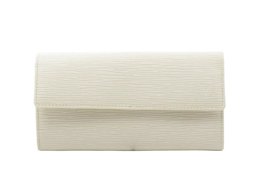 Pre-Owned Louis Vuitton Portefeuille Sarah (Old Model) Epi Leather LOU.S.1283 (Cream)