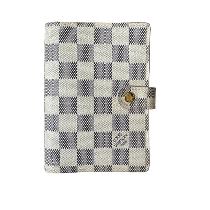 Pre-owned Louis Vuitton Small Day Agenda Damier Azur LOU.S.1284