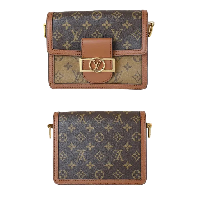 Pre-Owned Louis Vuitton Dauphine Mini Monogram Reverse Canvas Shoulder LOU.B.1145