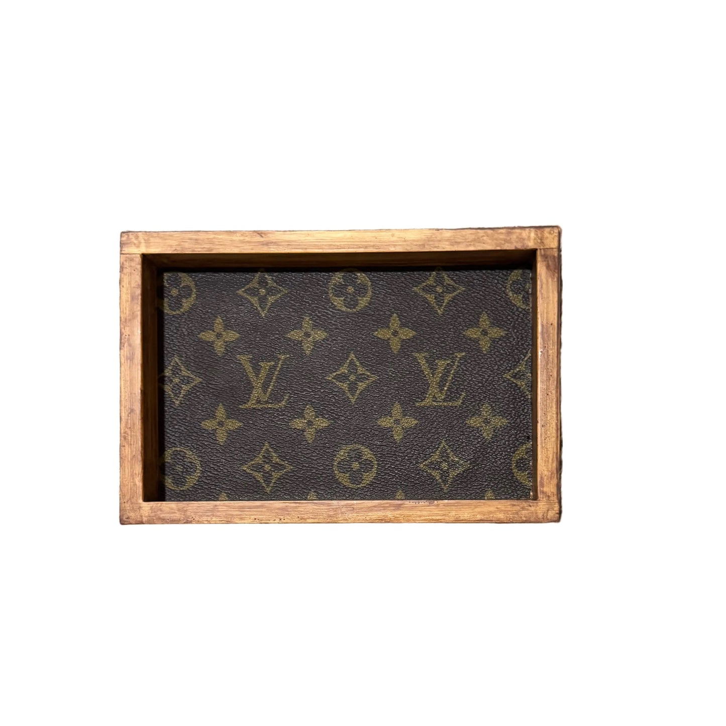Reimagined Authentic Louis Vuitton Monogram Canvas Small Home Tray 5”x7”
