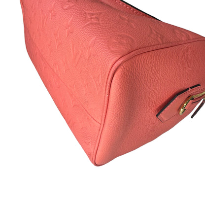 Pre-Owned Louis Vuitton Speedy 25 Empreinte Leather Bandolier Crossbody (Pink) LOU.B.1095