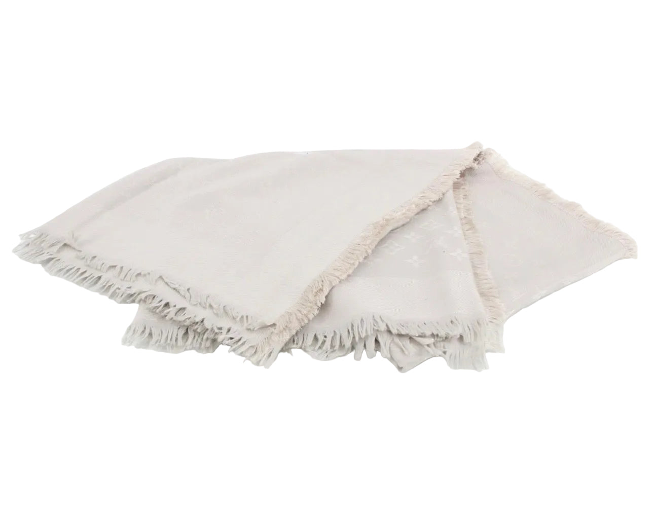 Pre-Owned Louis Vuitton Monogram Blanket Shawl (Greige) LOU.A.1032