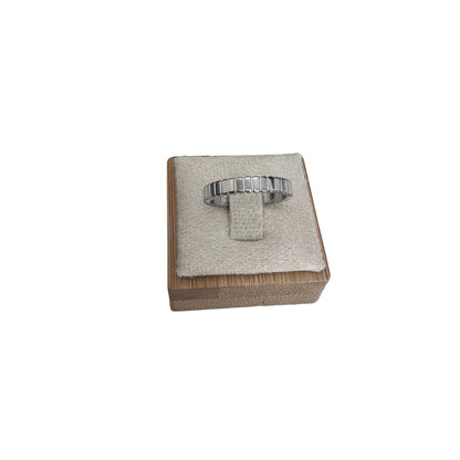 Fashion Fluted Band 18k Gold Plated Stainless Stacking Ring