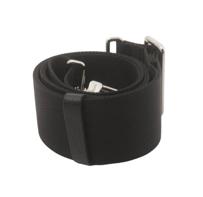 Preowned Louis Vuitton Guitar Strap w/ Silver Hardware (Black)-LOU.S.1079