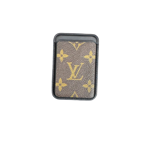 Reimagined Upcycled Authentic Louis Vuitton Monogram Magnetic 3 Card Wallet