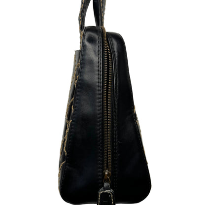 Pre-Owned Chanel Wild Stitch Lambskin Medium Tote Bag (Black) CHA.B.1026