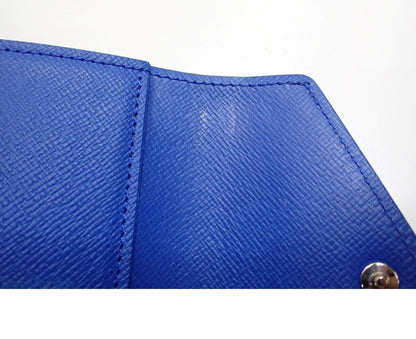 Pre-Owned Louis Vuitton Zoe Blue Leather & Monogram Canvas Wallet- LOU.S.1153