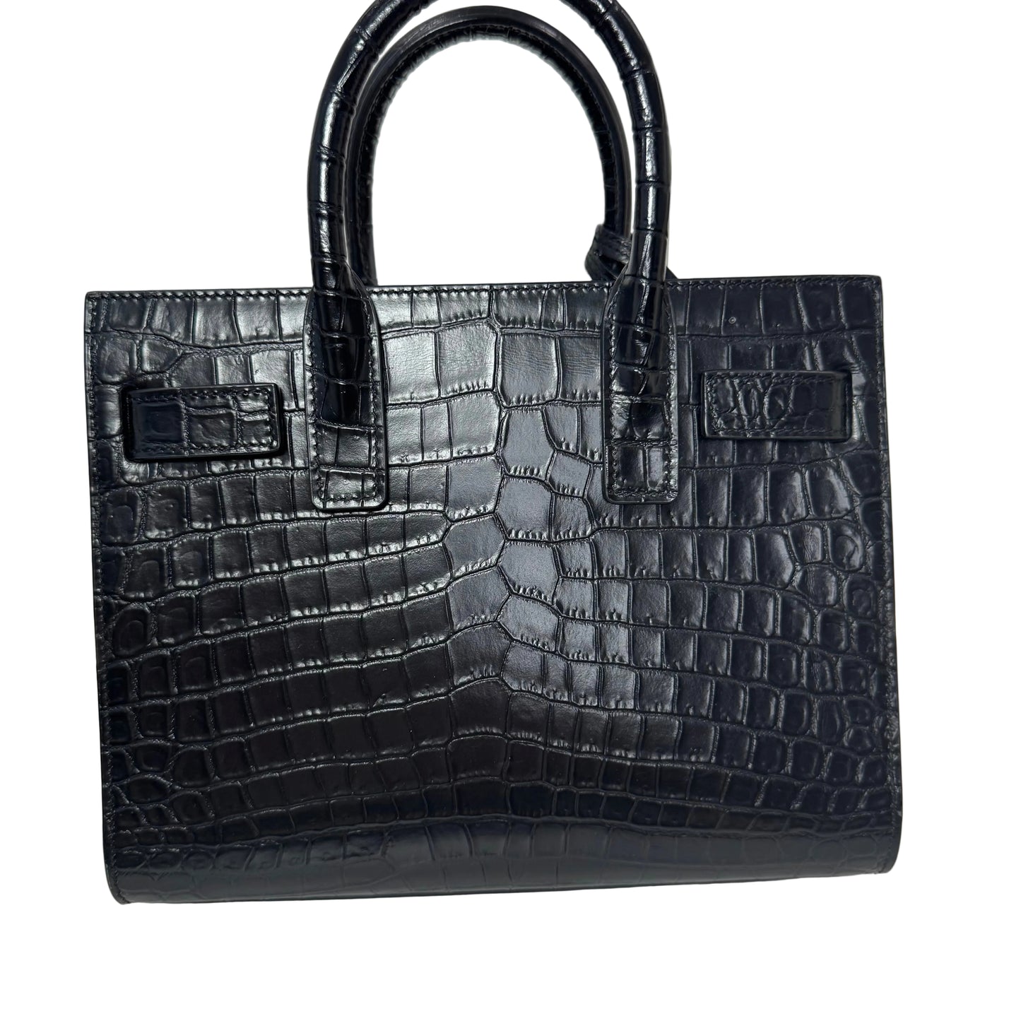 Pre-Owned Saint Laurent Sac de Jour Nano Shoulder Bag Croc Embossed Leather YSL.B.1009