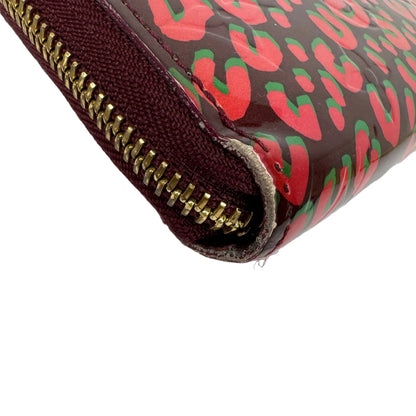 Pre-Owned Louis Vuitton Zippy Stephen Sprouse Leopard Graffiti Vernis Leather Wallet LOU.S.1293