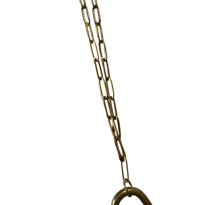 Louis Vuitton Lock & Key Thin Paper Clip Chain Necklace