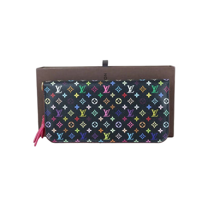 Pre-Owned Louis Vuitton Insolite Long Wallet Monogram Multicolor Takashi Murakami (Black) LOU.S.1104