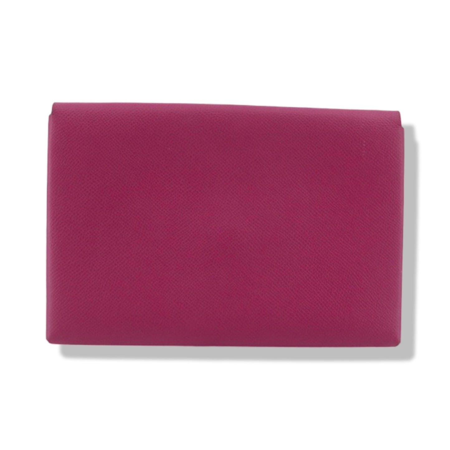 Pre-Owned Hermès Calvi GM Epsom Leather Clutch Bag (Rose Purple and Blue)