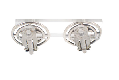 Pre-Owned Chanel Icon Series Silver & Gold Circle Medallion Clip On Earrings