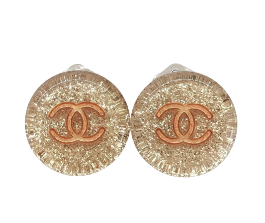 Pre-Owned Chanel CC Glitter Clip On Earrings CHA.J.1072