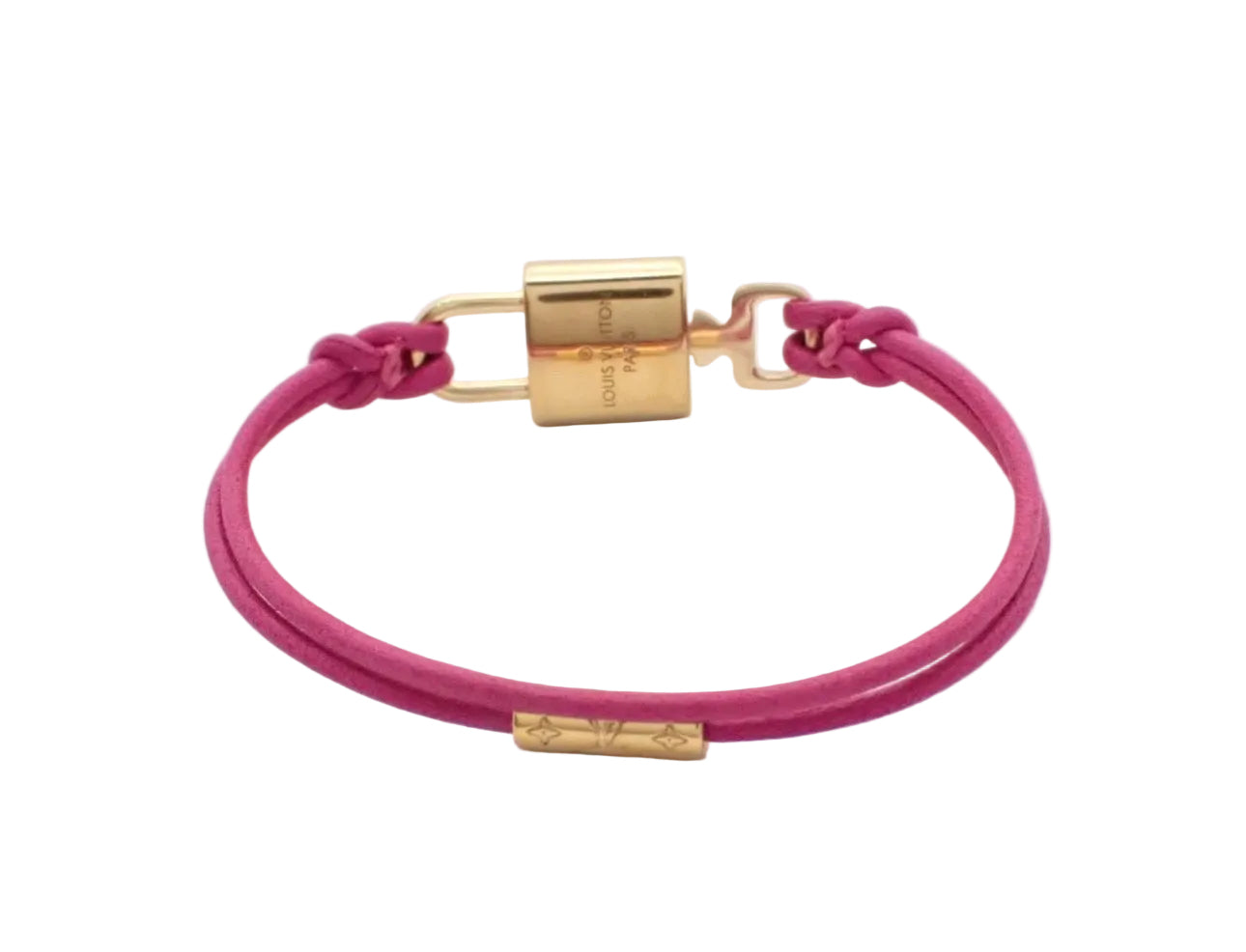 Pre-Owned Louis Vuitton LV Padlock Bracelet (Pink) LOU.J.1006