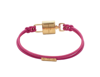 Pre-Owned Louis Vuitton LV Padlock Bracelet (Pink) LOU.J.1006