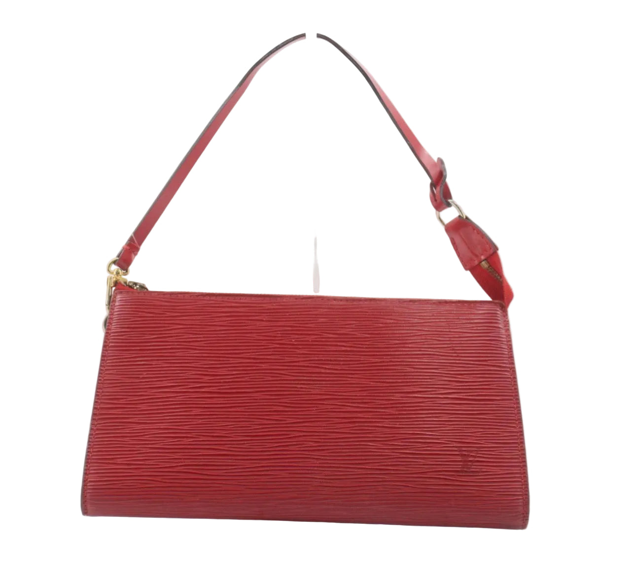 Pre-Owned Louis Vuitton Pochette Accessories Epi Leather Shoulder Bag (Red) LOU.B.1151