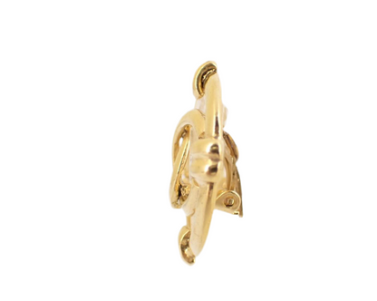 Pre-Owned Chanel Vintage Large Medallion Coco Mark Clip On Earrings 1994