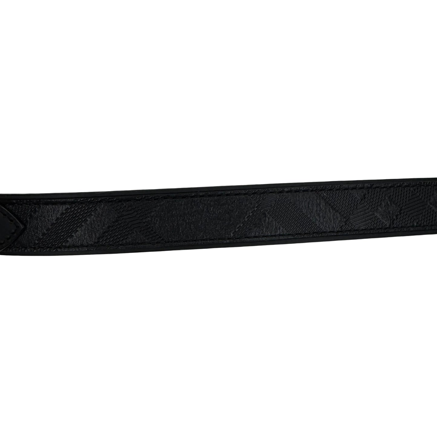 Pre-Owned Burberry Debossed Leather Belt 80 (Black)