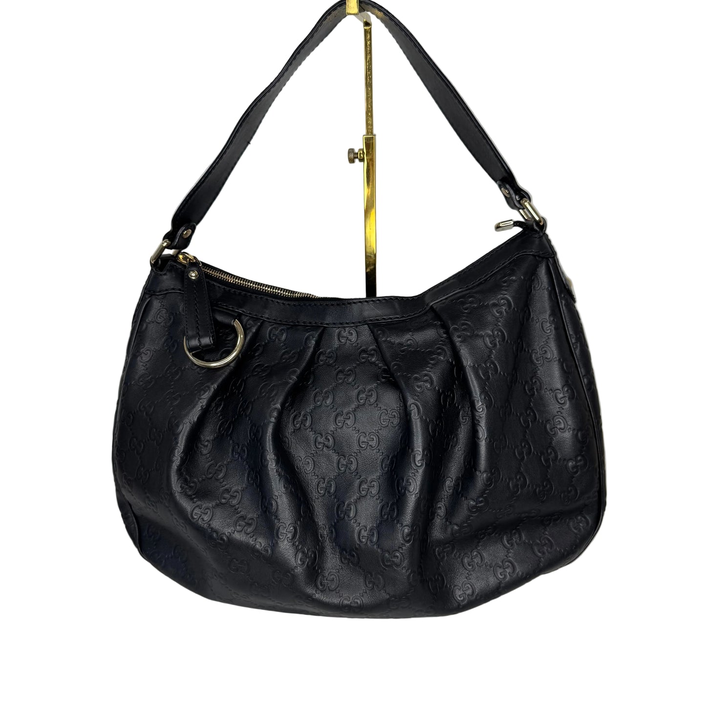 Pre-Owned Gucci Sukey Leather Guccissima Hobo(Black) GUC.B.1084