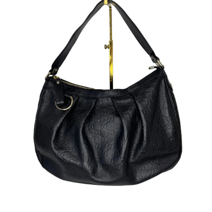 Pre-Owned Gucci Sukey Leather Guccissima Hobo(Black) GUC.B.1084