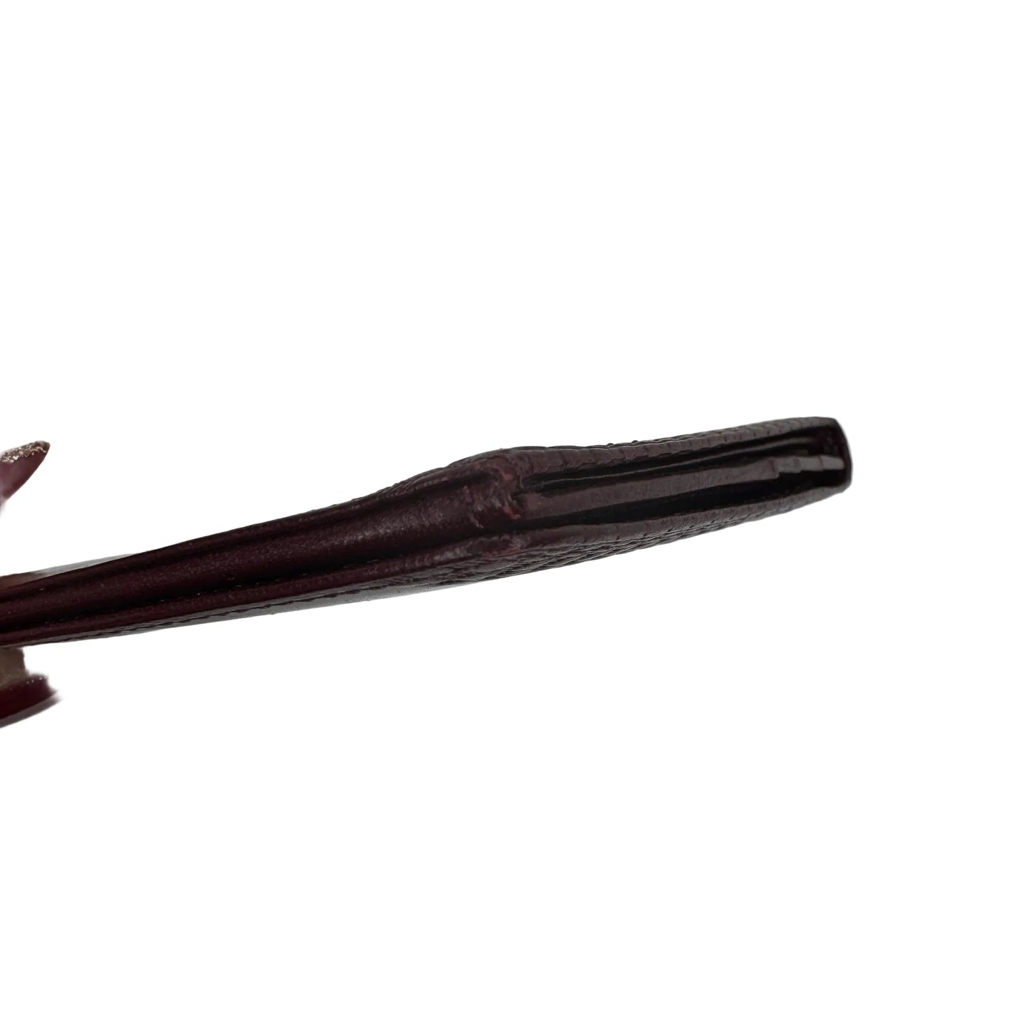 Pre-Owned Burberry Long Bifold Leather Wallet (Burgundy) BUR.S.1007