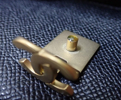 Pre-Owned Chanel Trifold Coco Mark Medium Wallet Caviar Leather (Black) CHA.S.1011