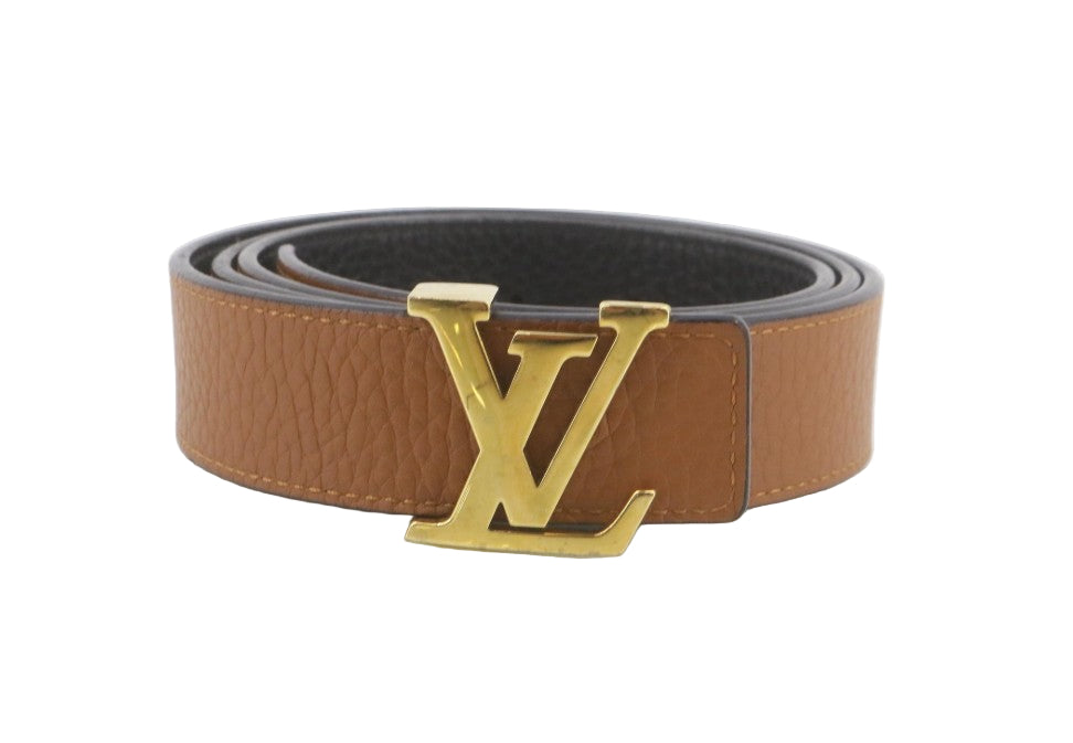 Pre-Owned Louis Vuitton Santour Tan & Black Reversable Belt 30mm LOU.A.1012