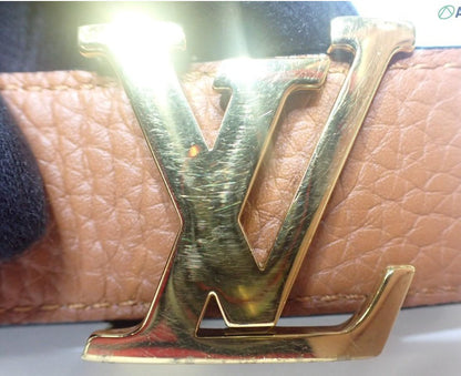 Pre-Owned Louis Vuitton Santour Tan & Black Reversable Belt 30mm LOU.A.1012