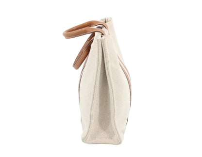 Pre-Owned Hermes Sacquaine PM Toile H Tote Beige