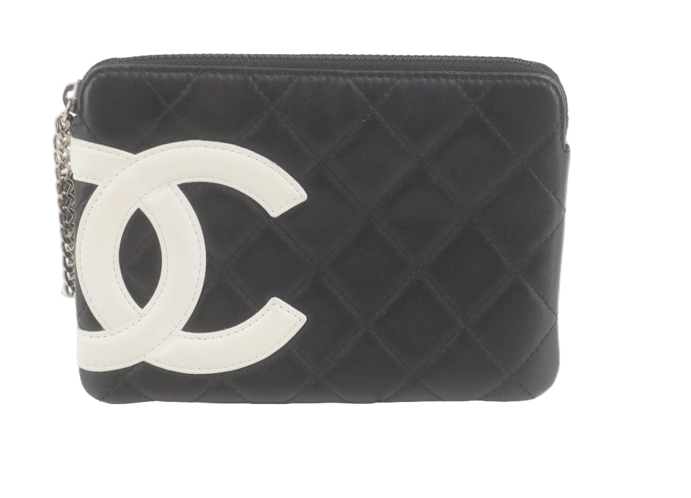 Pre-Owned Chanel Small Cambon Line Leather Pouch CHA.S.1012