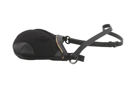 Pre-Owned Burberry Black Canvas Nova Check & Leather Trim Crossbody BUR.B.1023