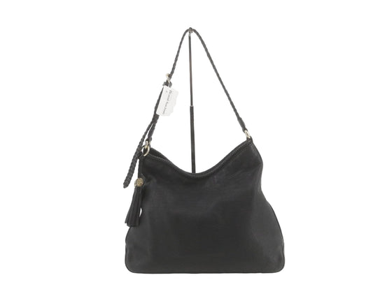 Pre-Owned Gucci Leather Marrakech Woven Shoulder Bag (Black) GUC.B.1040